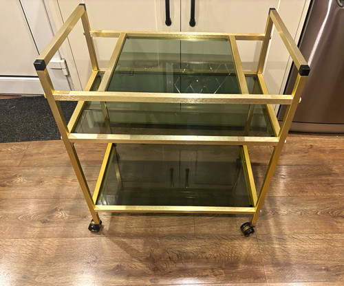 Gold metal glass 2 - gold, 2-tier