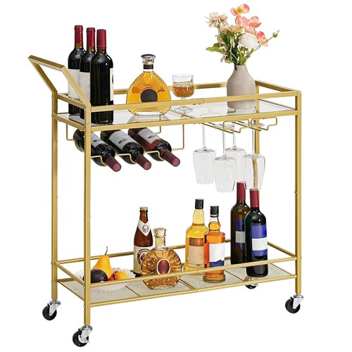 Hoobro drinks trolley - drinks, gold