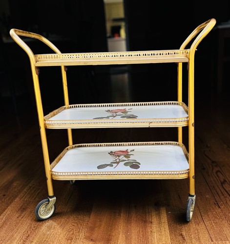 Vintage gold metal floral - vintage,