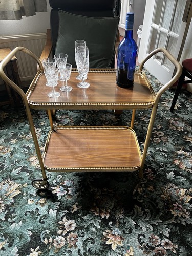 Vintage drinks trolley gold - trolley,