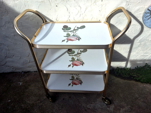 Vintage gold metal floral - gold,