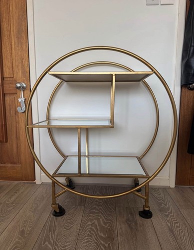 Gold drinks trolley - gold,