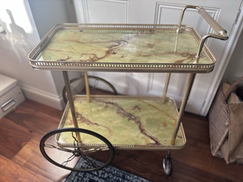 Vintage retro drinks trolley - drinks,