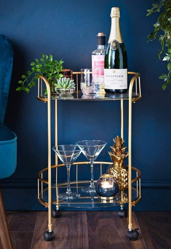 Golden drink trolley - trolley, 2