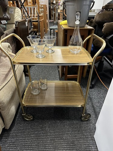Vintage retro drinks trolley - drinks,