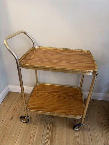 Vintage two tier gold cocktail - two-tier,