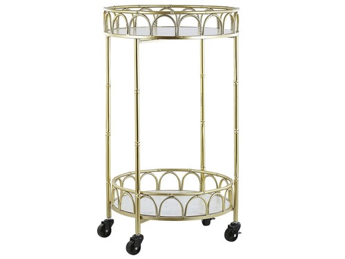 Round metal drinks trolley - round,