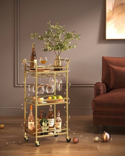 Tier gold bar cart - bar,