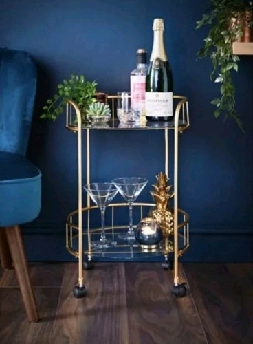 New gold drinks trolley with - drinks,