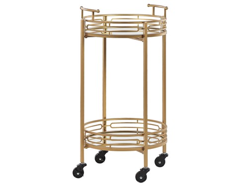 Round metal drinks - round, trolley