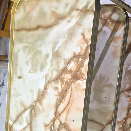 Tier marbled metal drinks - marbled,