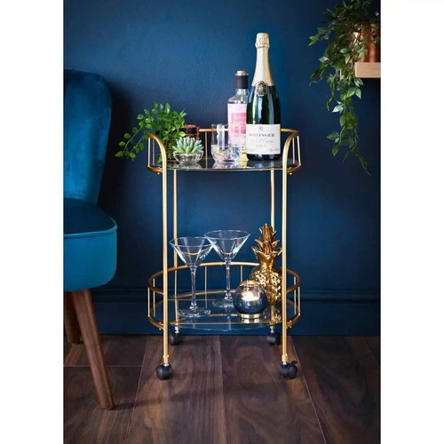 Round tier trolley with two - round,